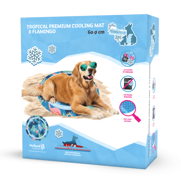 CoolPets Tropical Premium Cooling Mat Flamingo