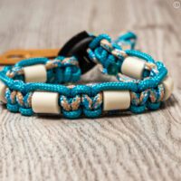 paracord tekenband blauw multikleur