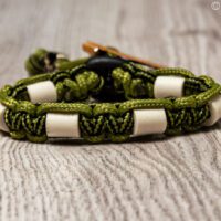 paracord tekenband groen met strepen