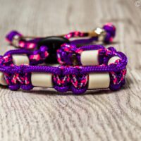 paracord tekenband paars multikleur