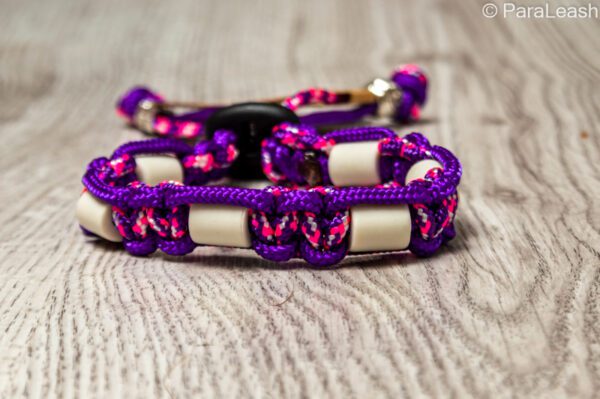 paracord tekenband paars multikleur