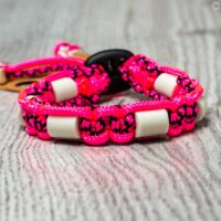 paracord tekenband pink diamant