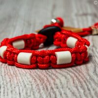 paracord tekenband lichtrood