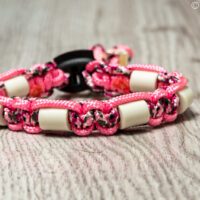 paracord tekenband roze multikleur