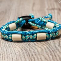 paracord tekenband diamant turquoise