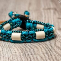 paracord tekenband turquoise met shockwave