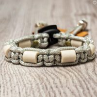 paracord tekenband zilver